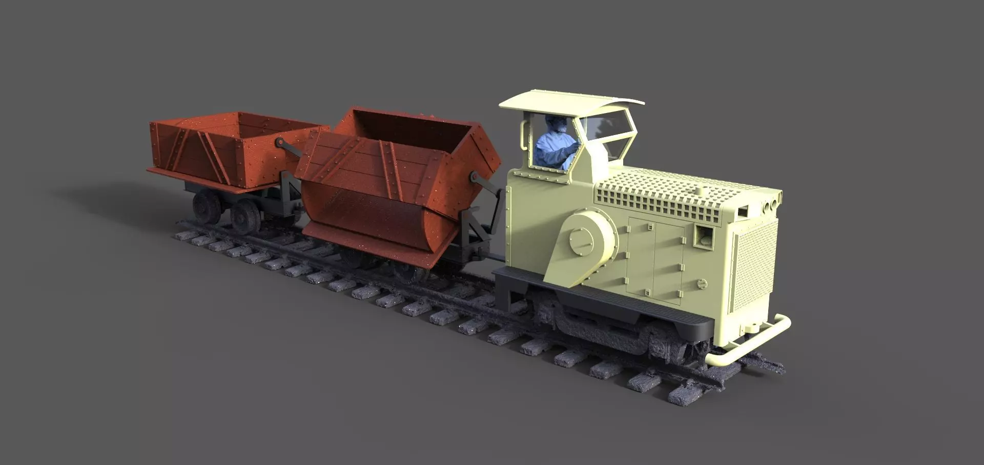Field railway 3D print model_0