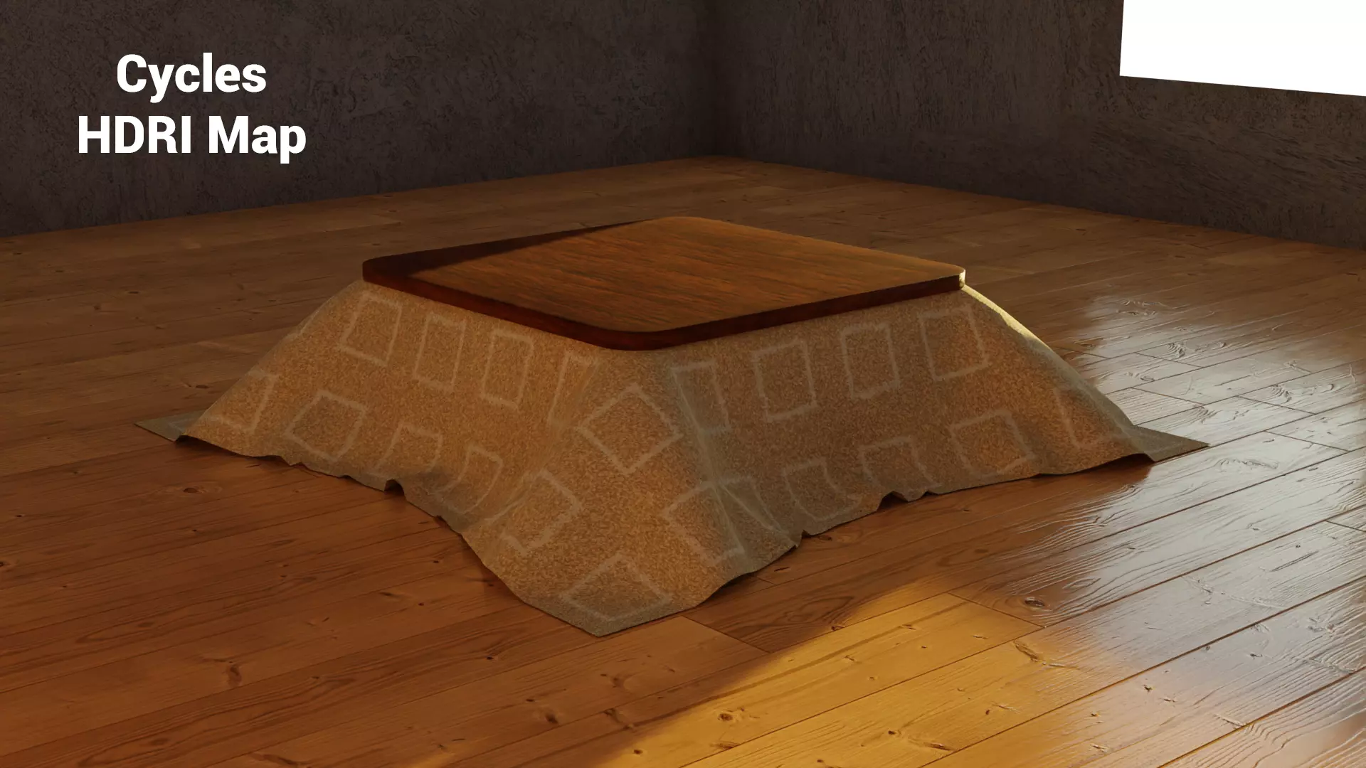 Simple Japanese Kotatsu Free 3D model_0