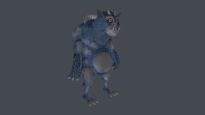Troll creature Free low-poly 3D model