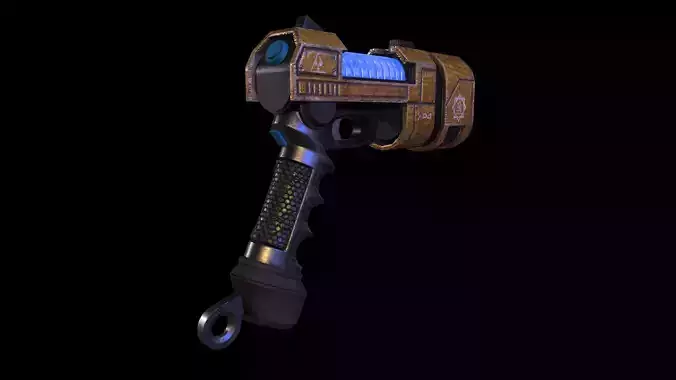 Sci-fi Gun Low-poly 3D model