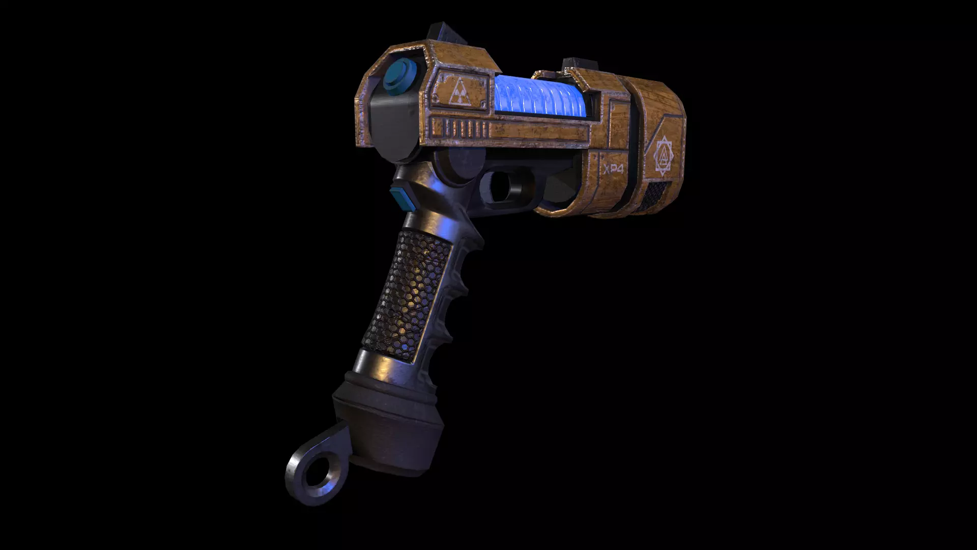 Sci-fi Gun Low-poly 3D model_0