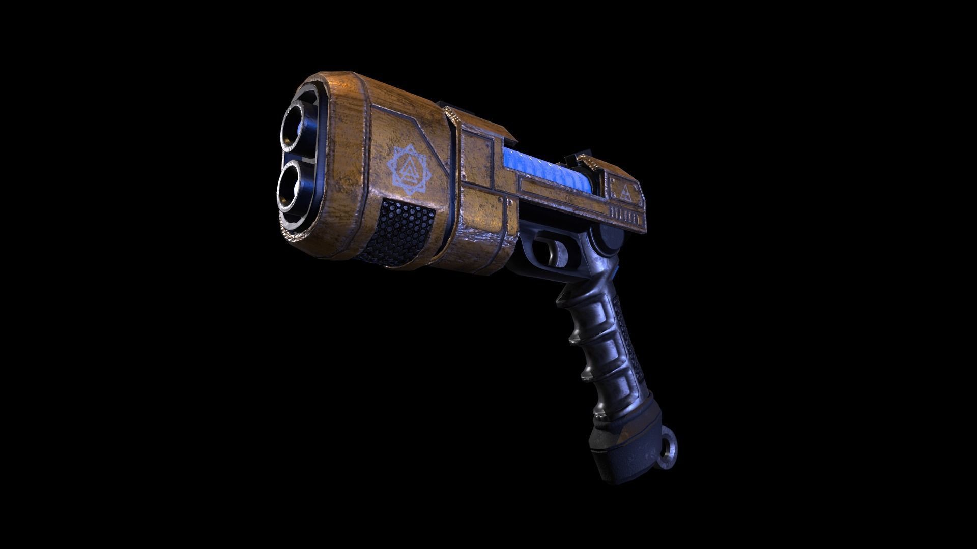 Sci-fi Gun Low-poly 3D model_1