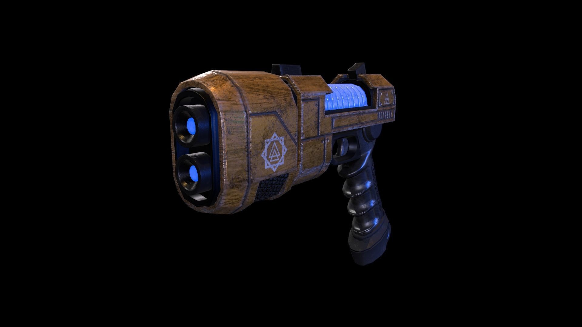 Sci-fi Gun Low-poly 3D model_2