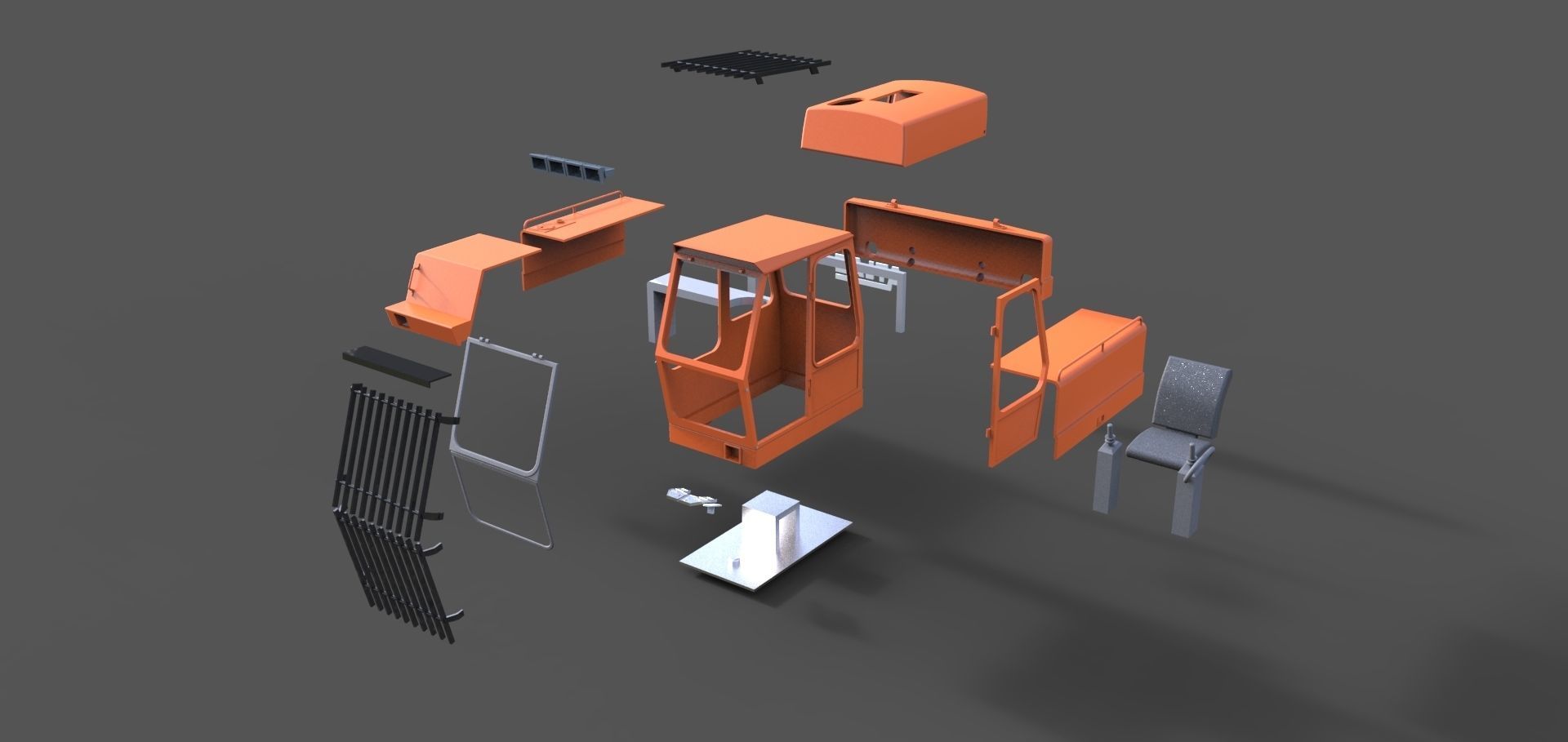 Excavator Body Atlas 3D print model_3