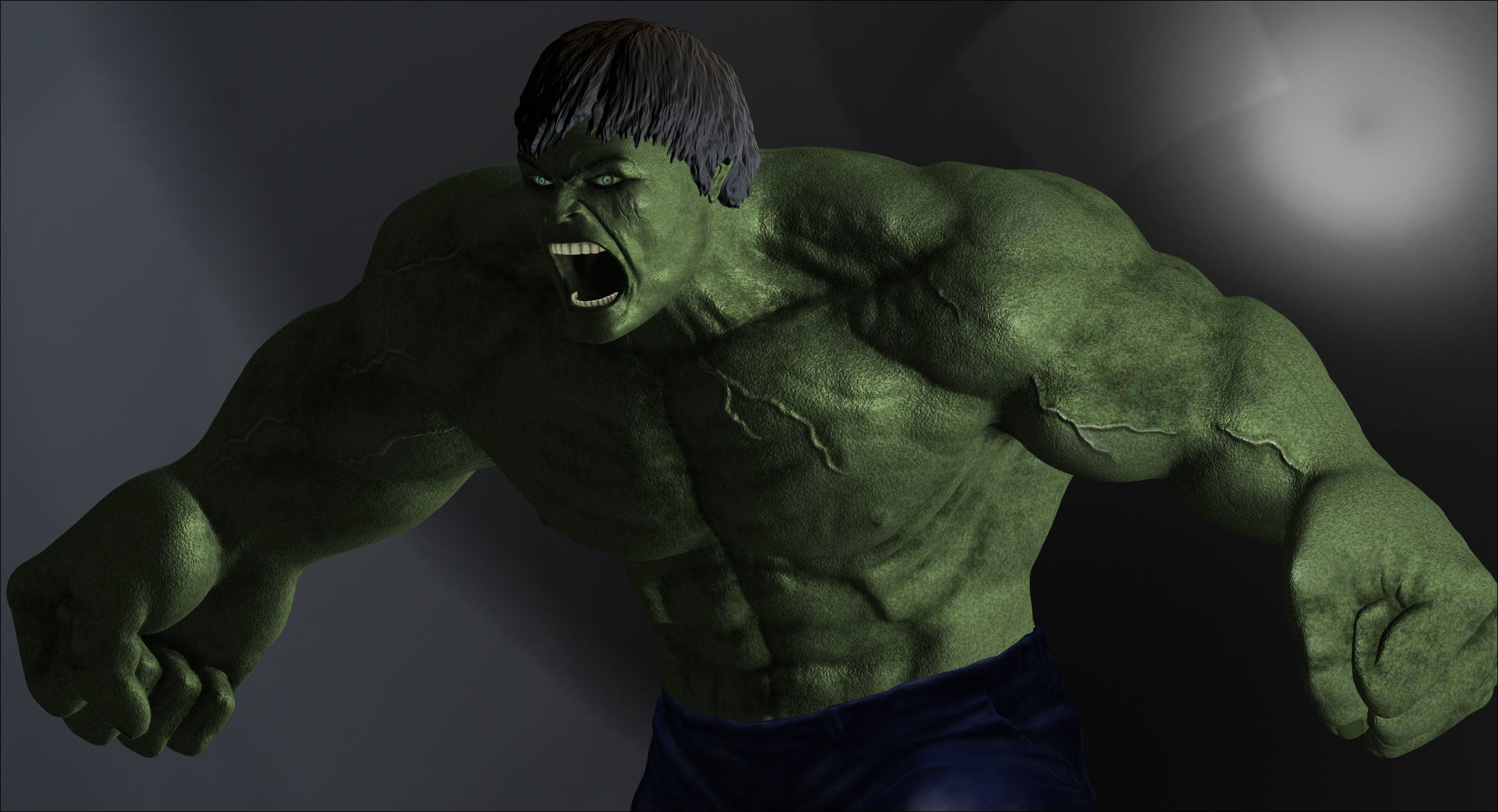 Hulk From Movie The Incredible Hulk 2008  File STL Two Versions 3D print model_3