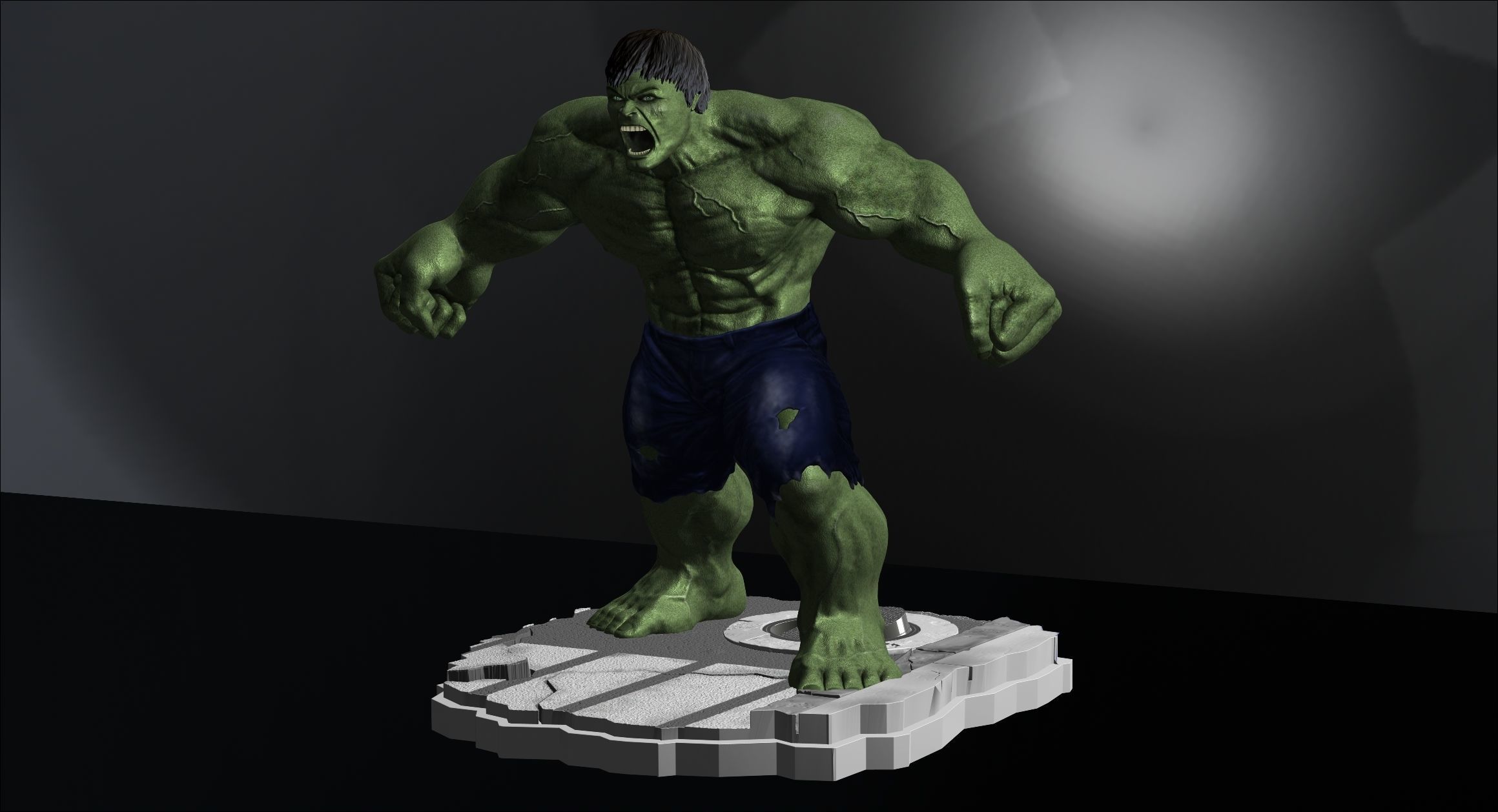 Hulk From Movie The Incredible Hulk 2008  File STL Two Versions 3D print model_8