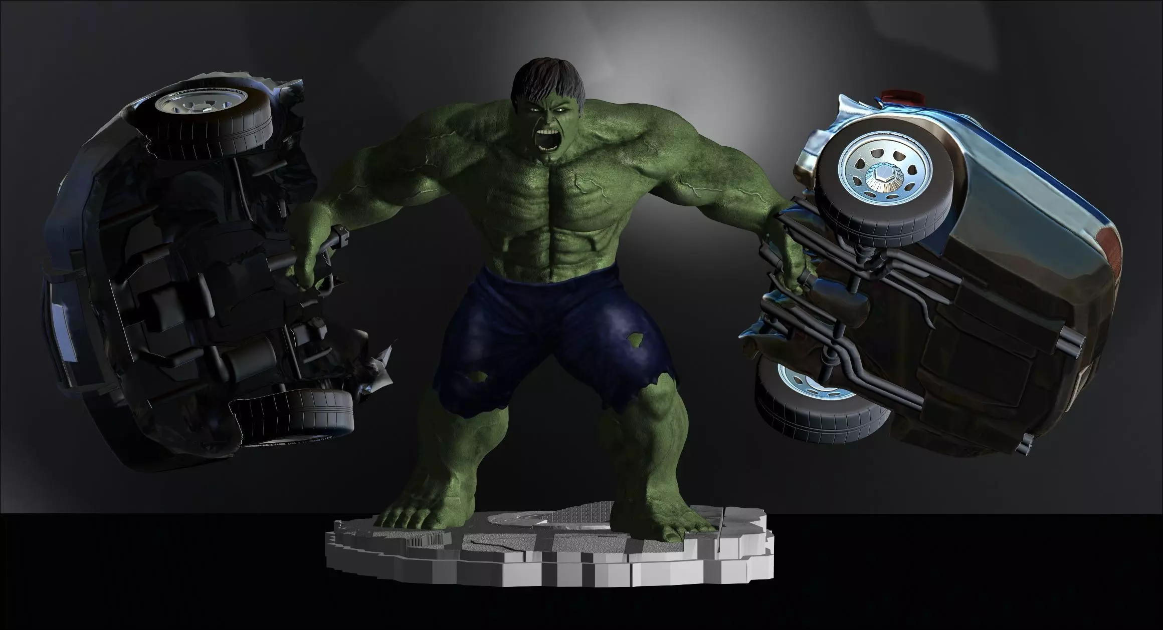 Hulk From Movie The Incredible Hulk 2008  File STL Two Versions 3D print model_0