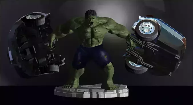 Hulk From Movie The Incredible Hulk 2008  File STL Two Versions 3D print model
