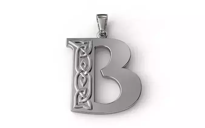 Celtic pendant letter B