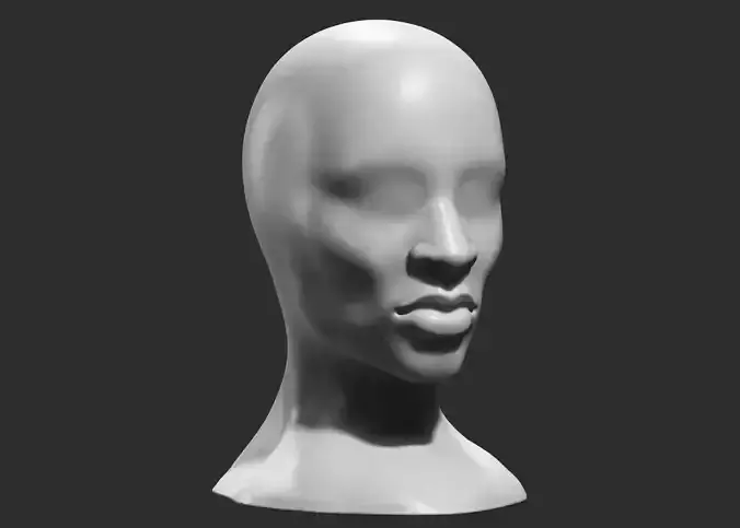 human head modern sculpture 3d print model 60 3D print model