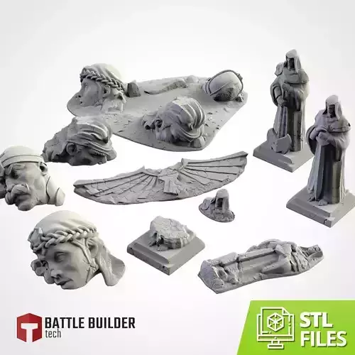 STATUES statue of two men in sand 3D print model