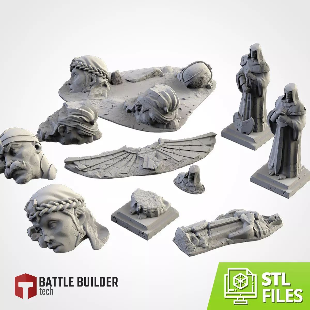 STATUES statue of two men in sand 3D print model_0