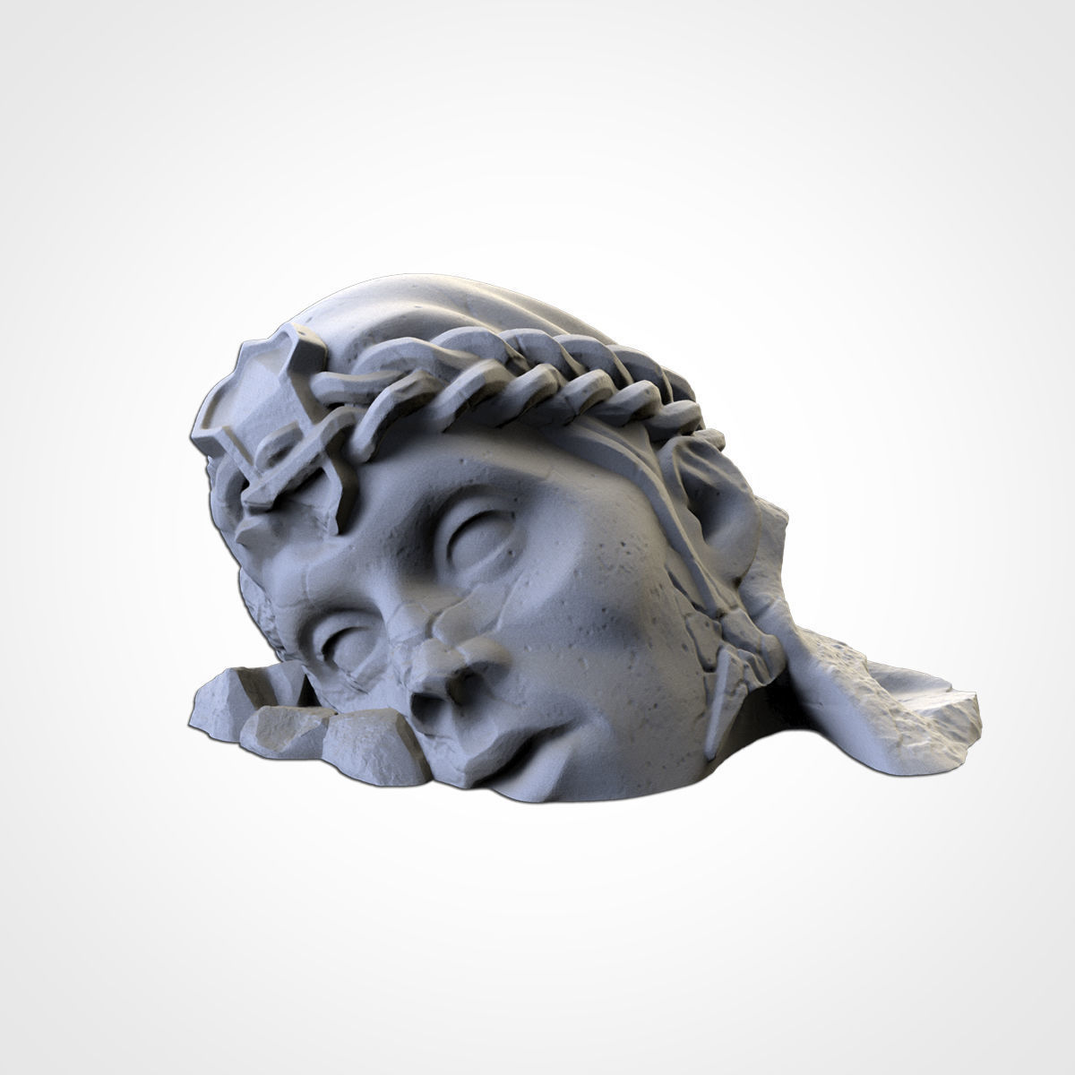 STATUES statue of two men in sand 3D print model_5