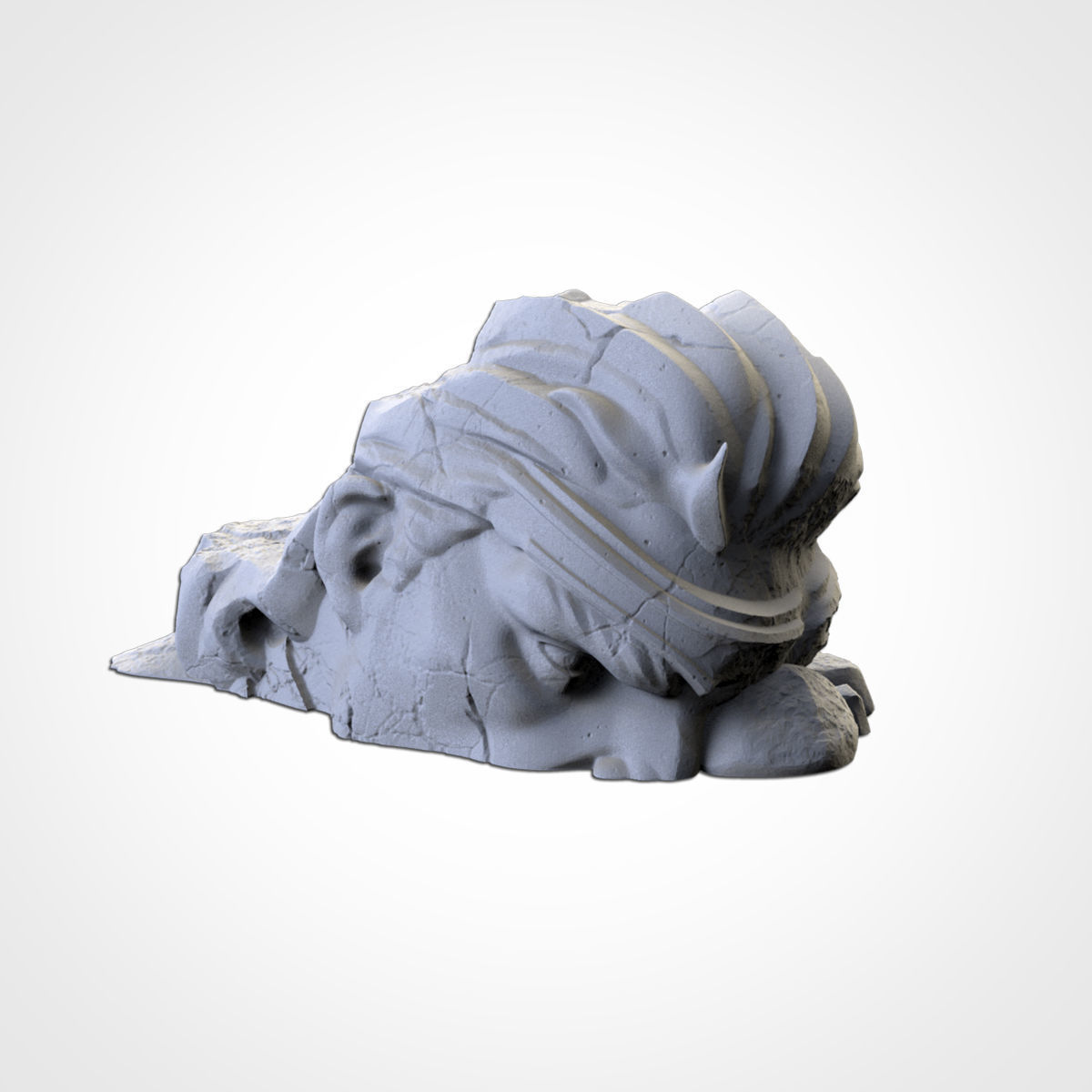 STATUES statue of two men in sand 3D print model_3