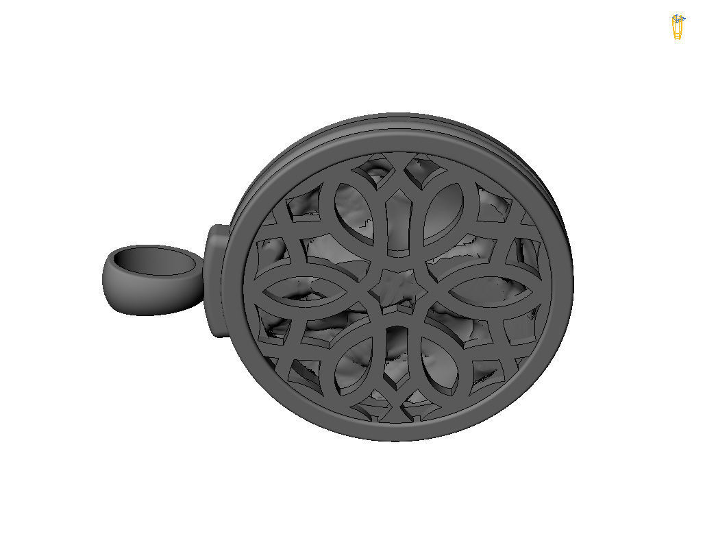 Gemini Zodiac Sign Pendant  3D print model_45