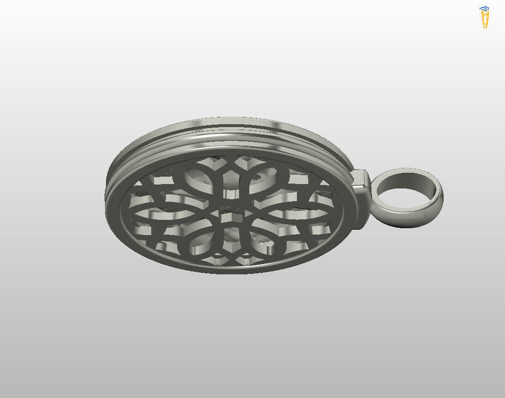 Gemini Zodiac Sign Pendant  3D print model_24