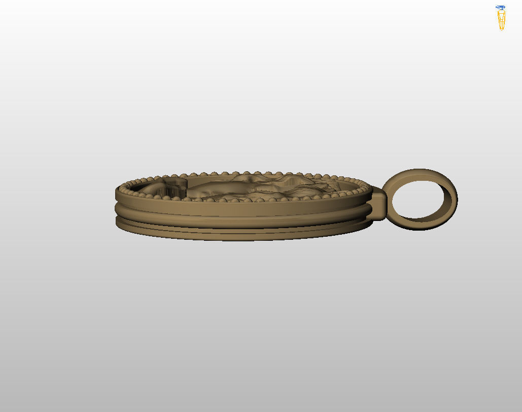 Gemini Zodiac Sign Pendant  3D print model_18