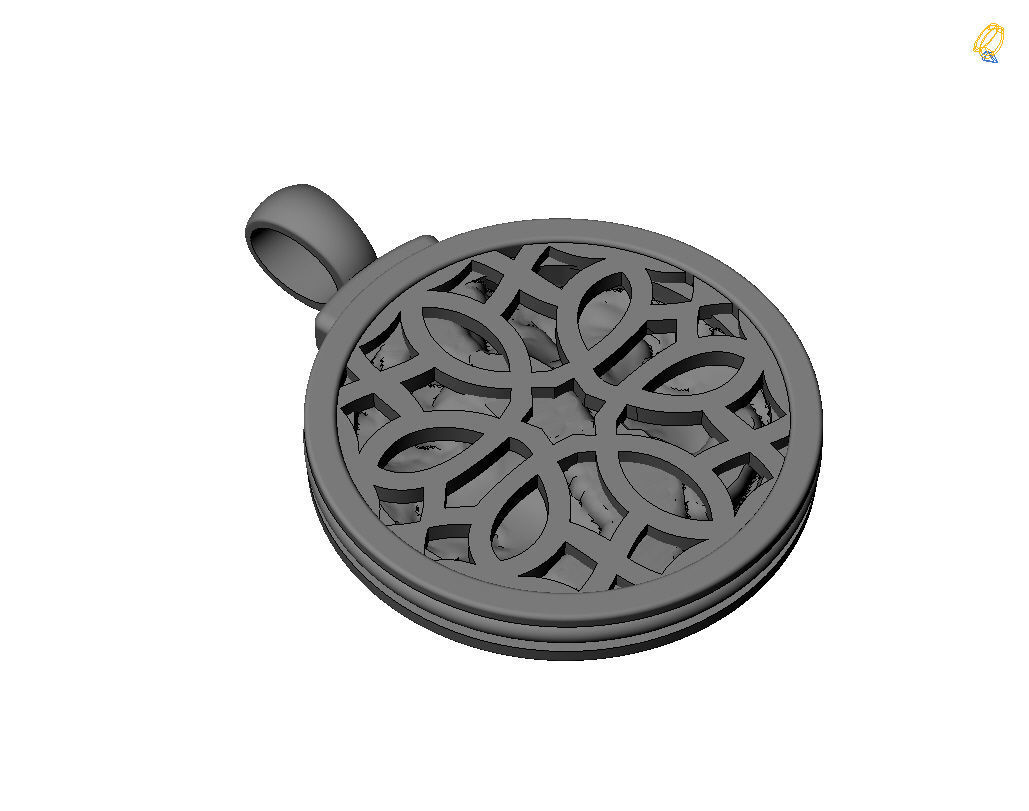 Gemini Zodiac Sign Pendant  3D print model_47