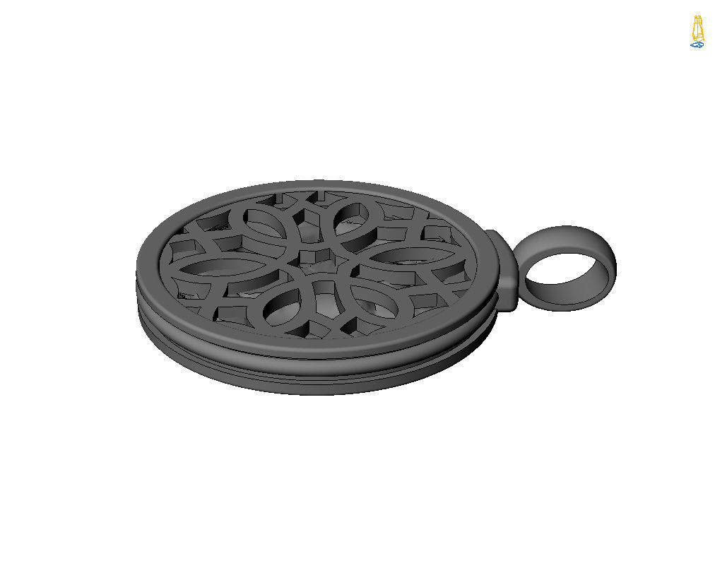 Gemini Zodiac Sign Pendant  3D print model_50