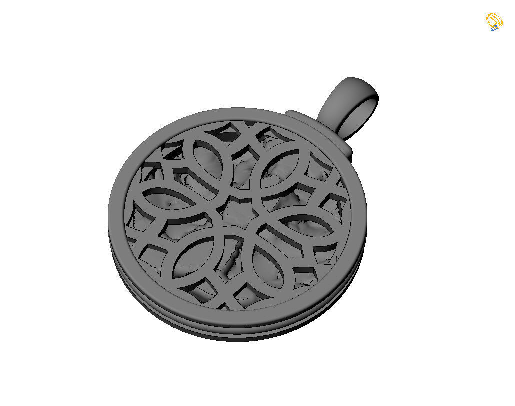 Gemini Zodiac Sign Pendant  3D print model_48