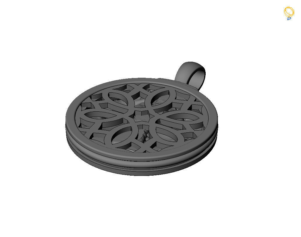Gemini Zodiac Sign Pendant  3D print model_49