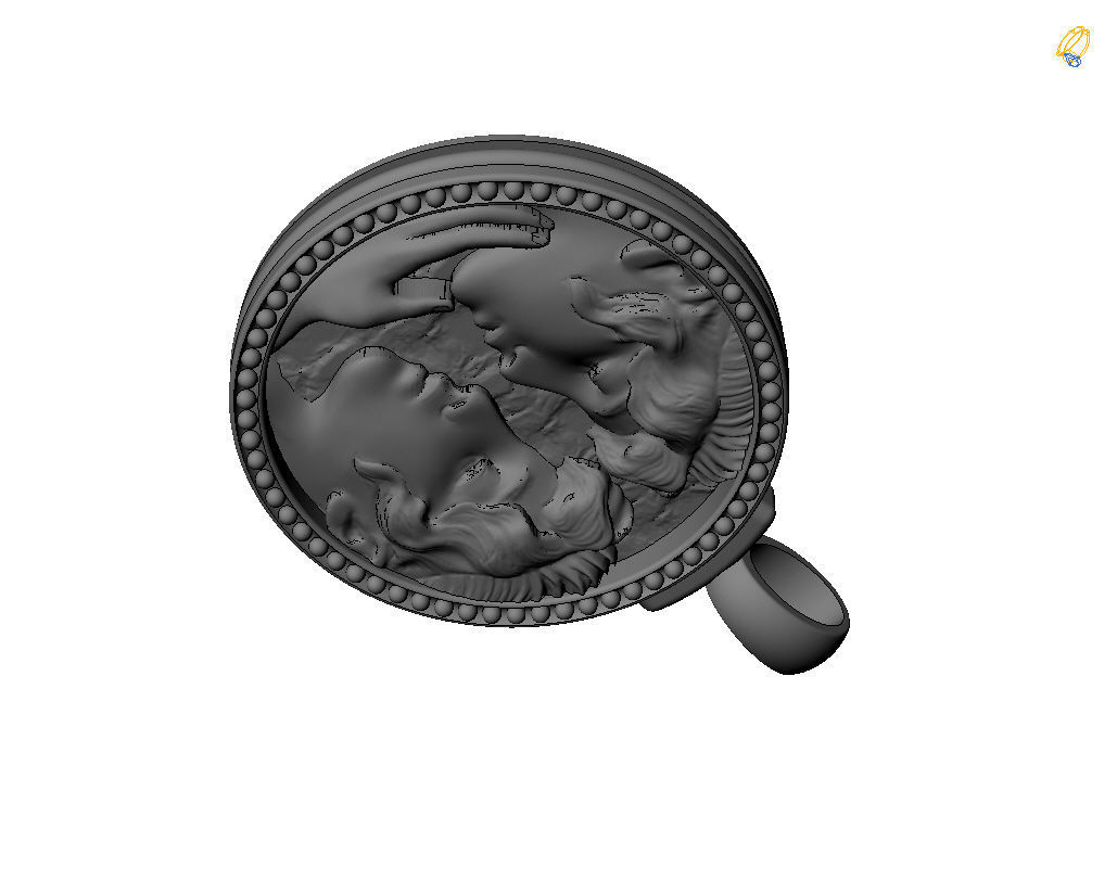 Gemini Zodiac Sign Pendant  3D print model_53