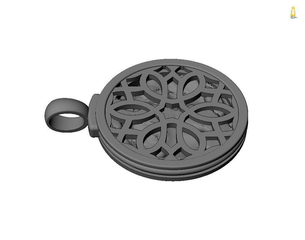 Gemini Zodiac Sign Pendant  3D print model_46