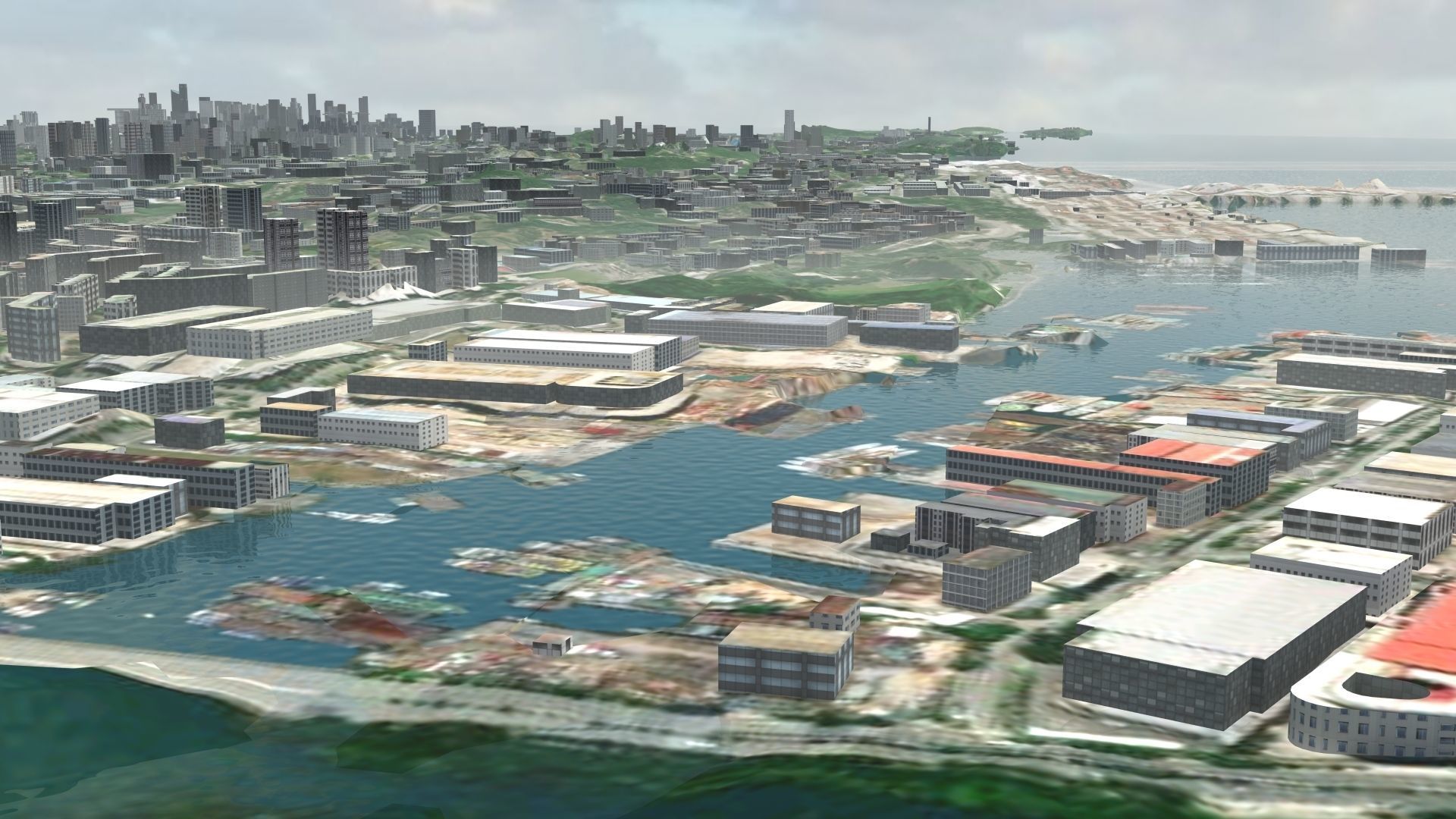 Singapore City Port 3D model_8