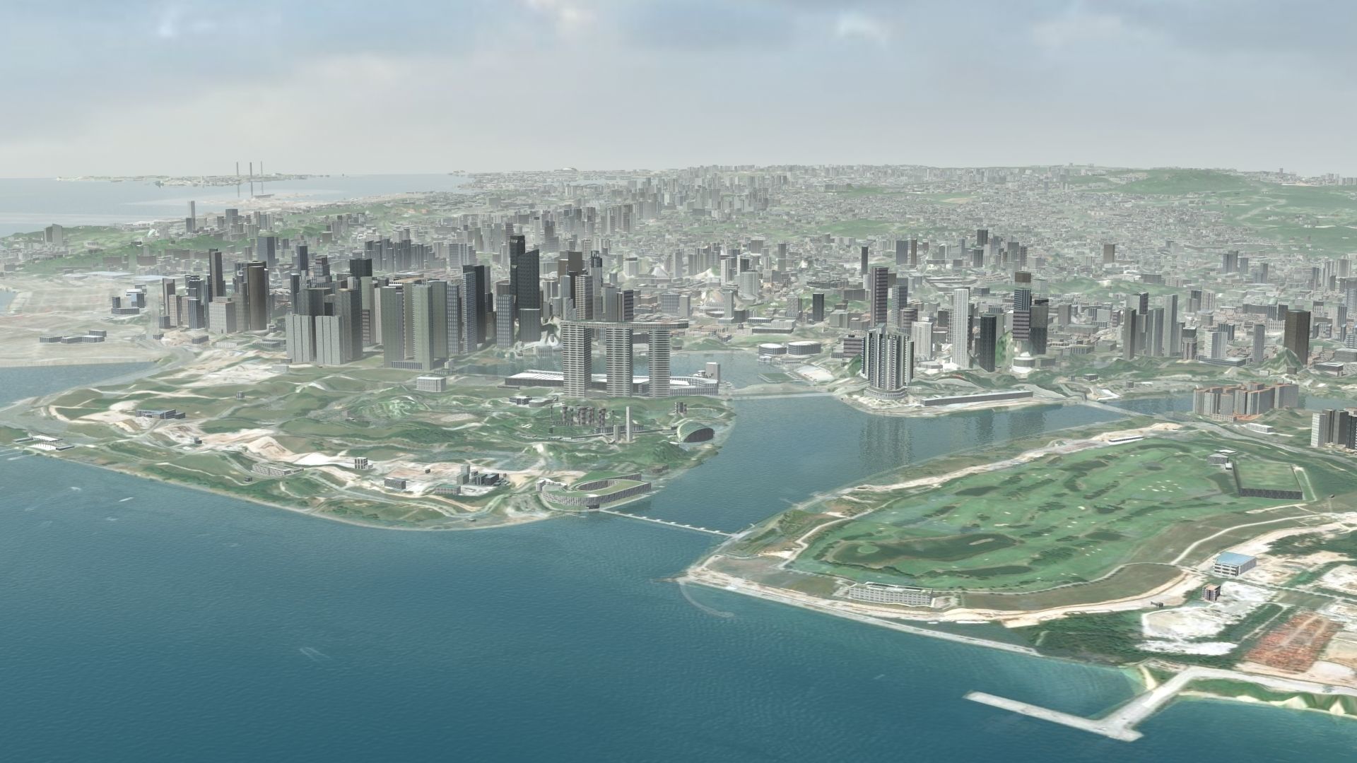 Singapore City Port 3D model_2