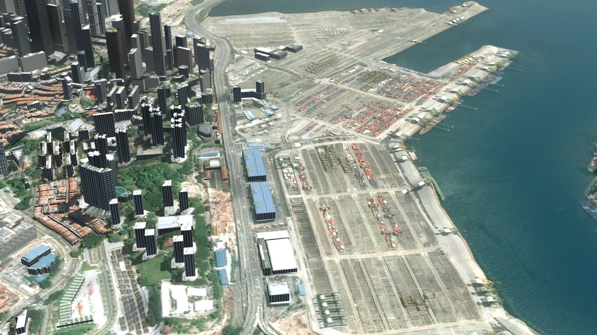 Singapore City Port 3D model_11