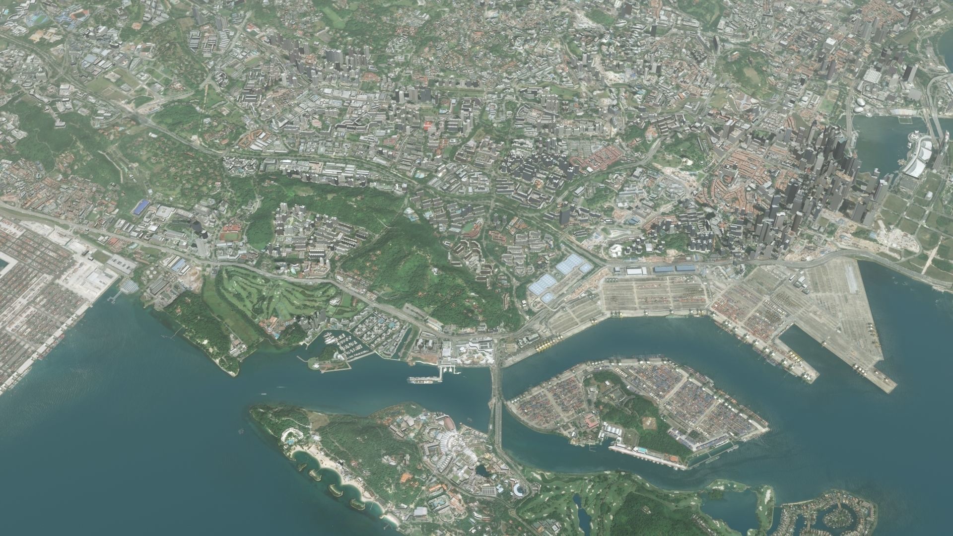 Singapore City Port 3D model_5