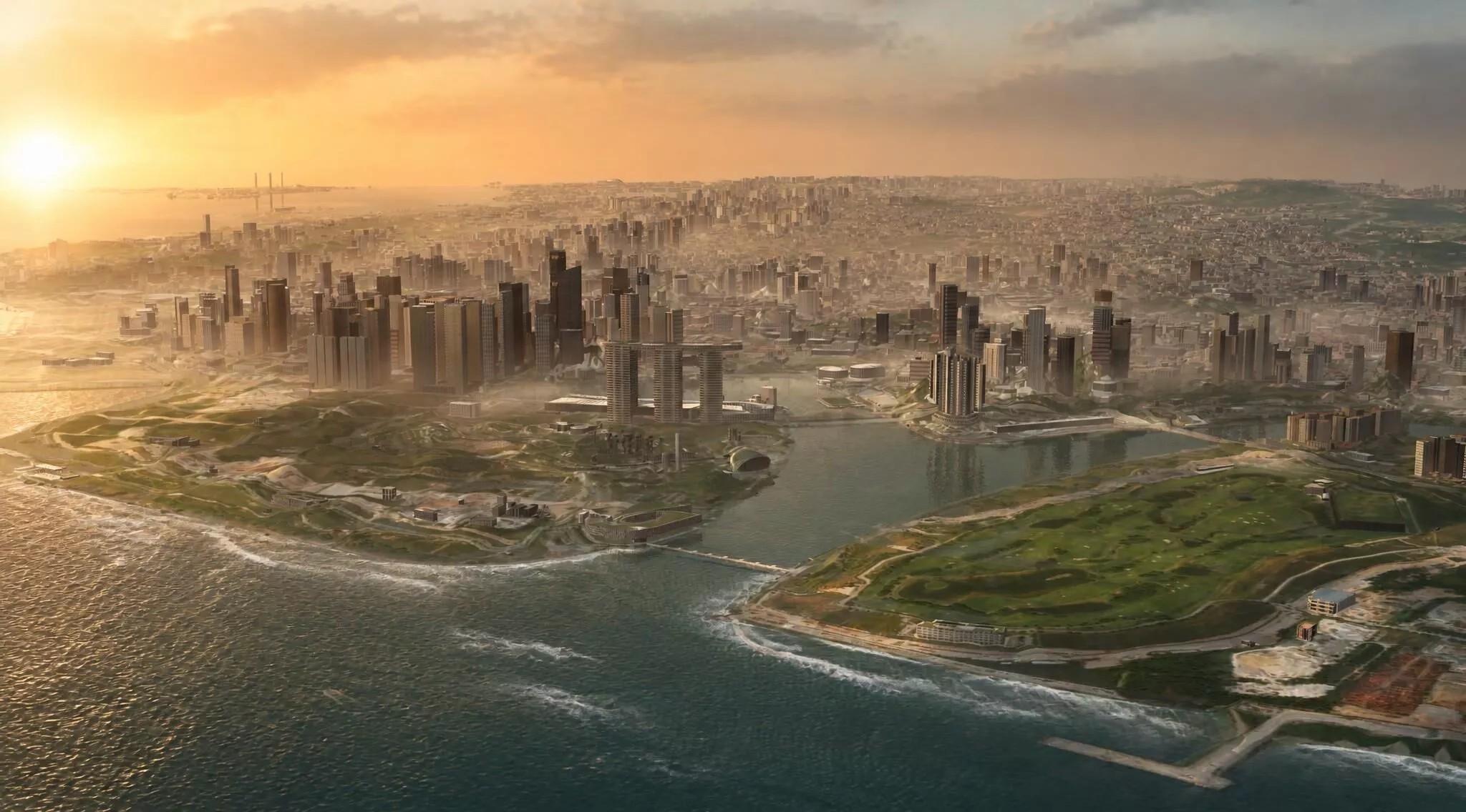 Singapore City Port 3D model
