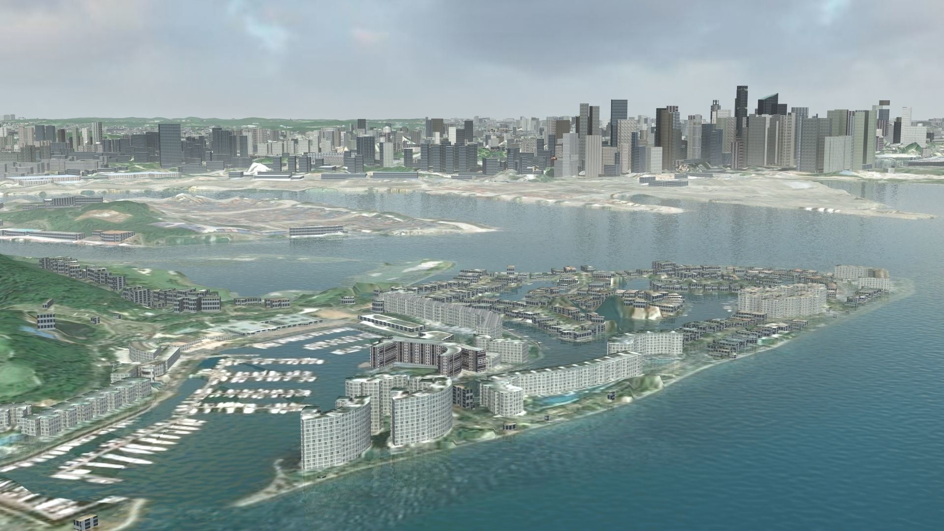 Singapore City Port 3D model_3