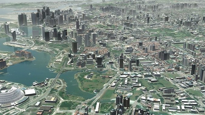 Singapore City Port 3D model