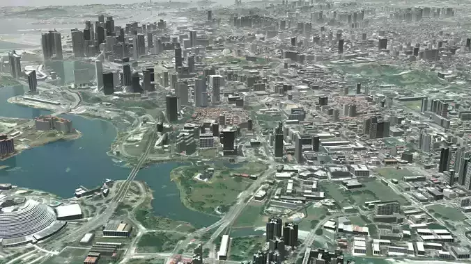 Singapore City Port 3D model