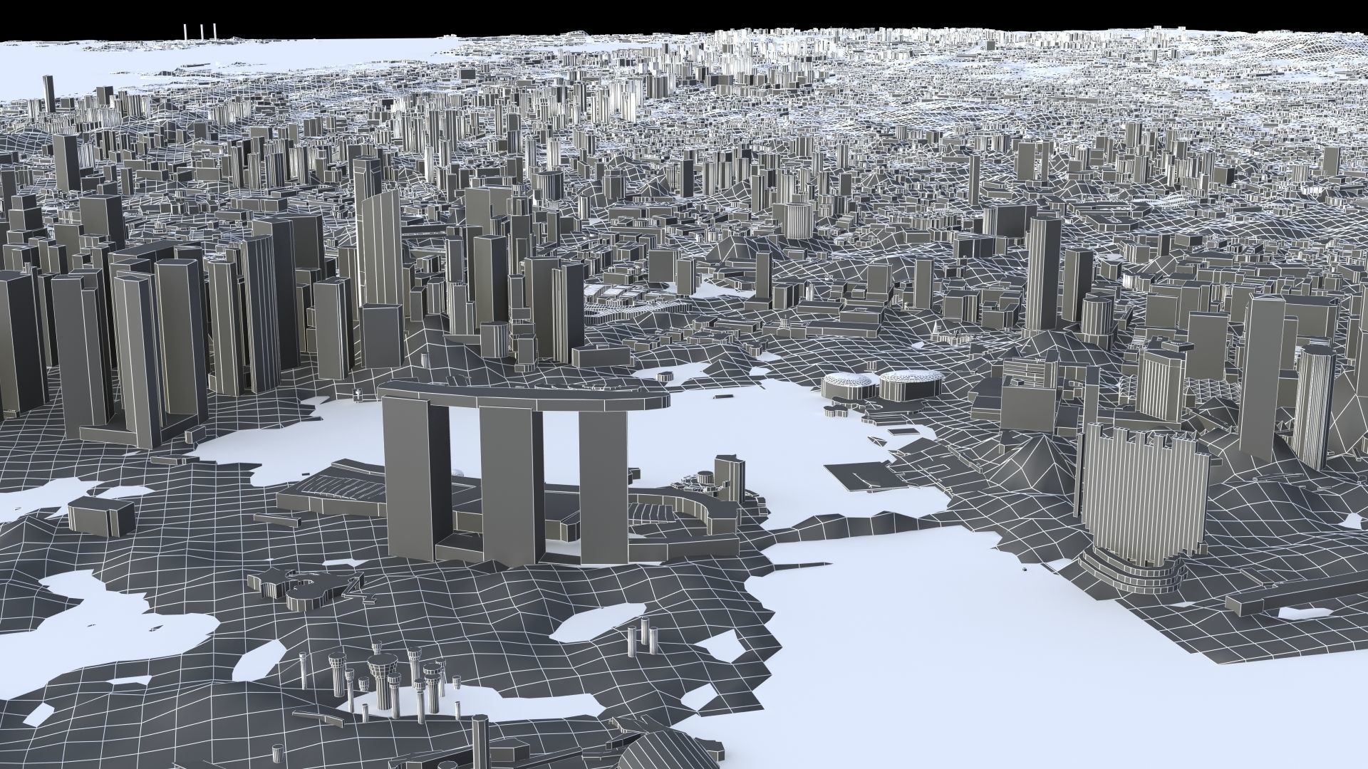 Singapore City Port 3D model_40