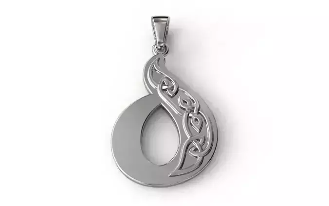 Celtic pendant letter D