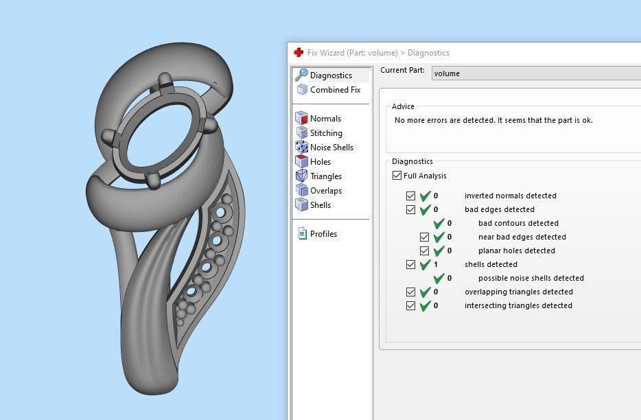 Women earrings with gems CAD 3dm stl 3D print model_16