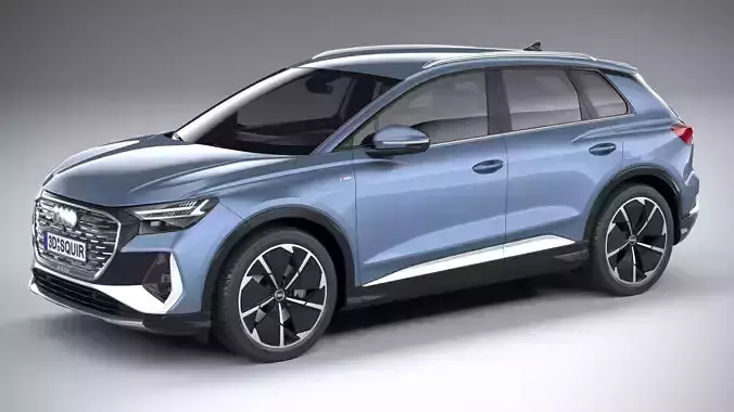 Audi Q4 e-tron s-line 2022 3D model