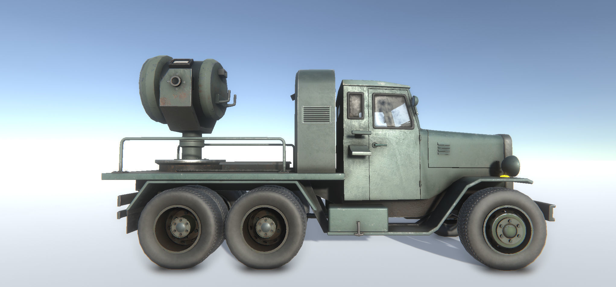 Old Military Trucks Set Low-poly 3D model_12