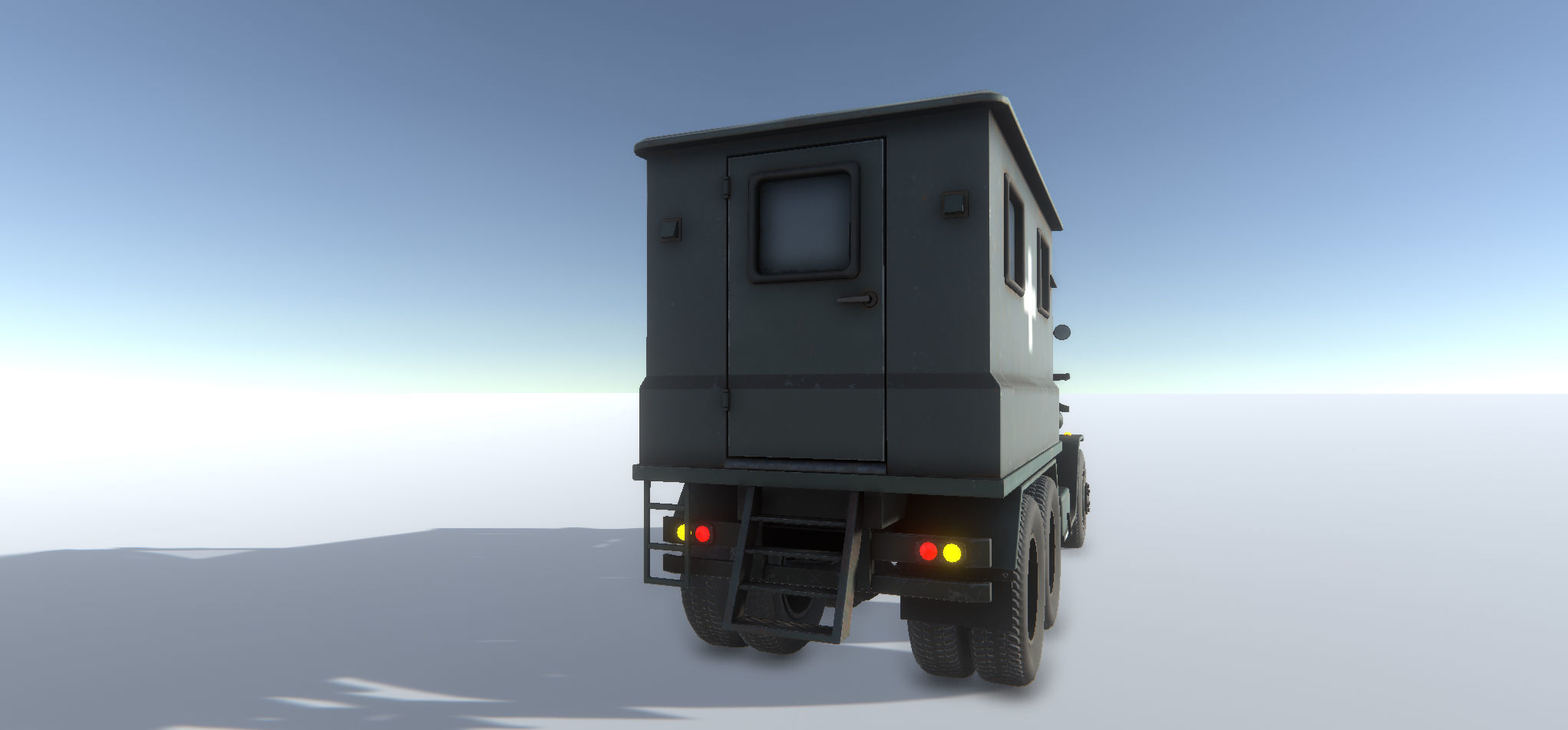 Old Military Trucks Set Low-poly 3D model_8