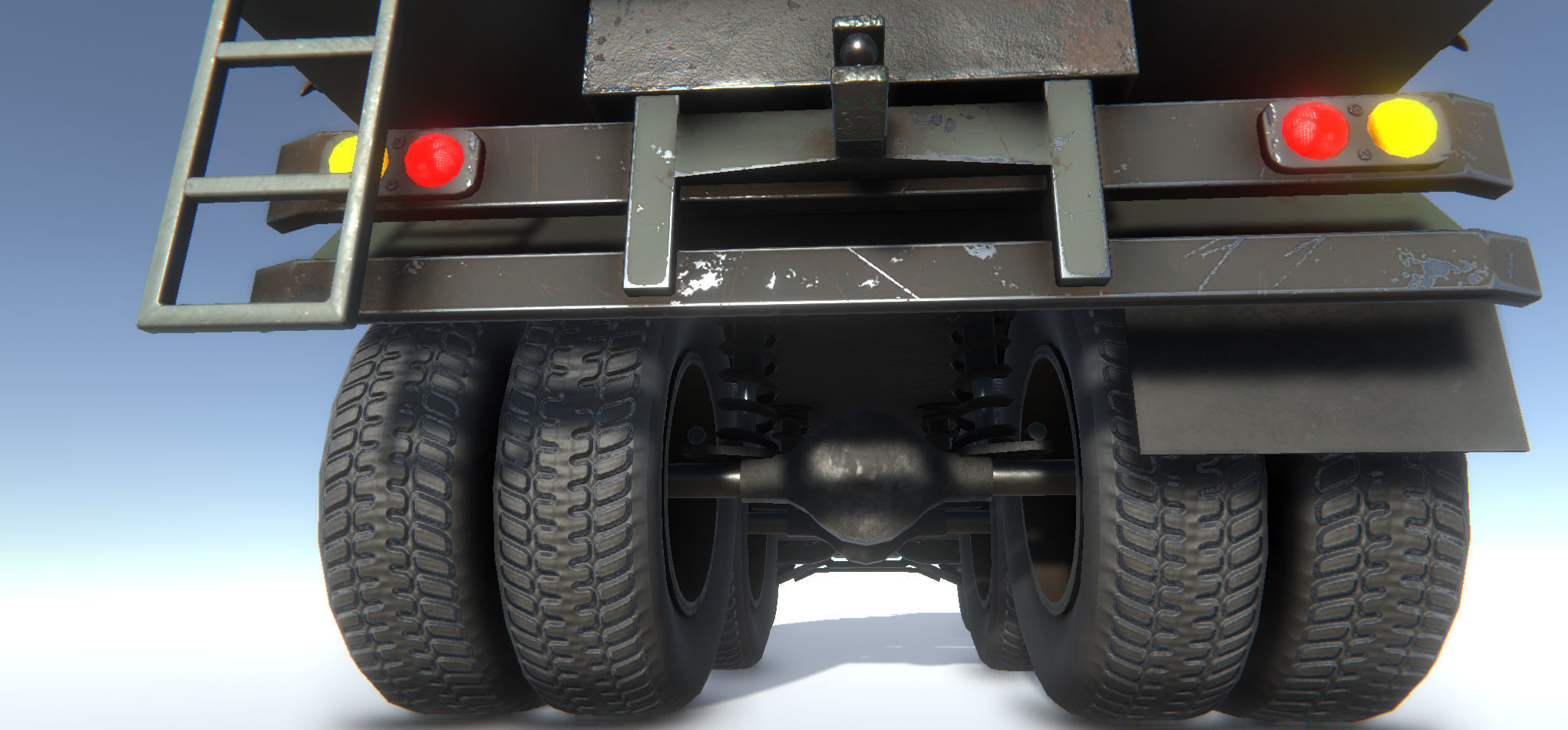 Old Military Trucks Set Low-poly 3D model_20