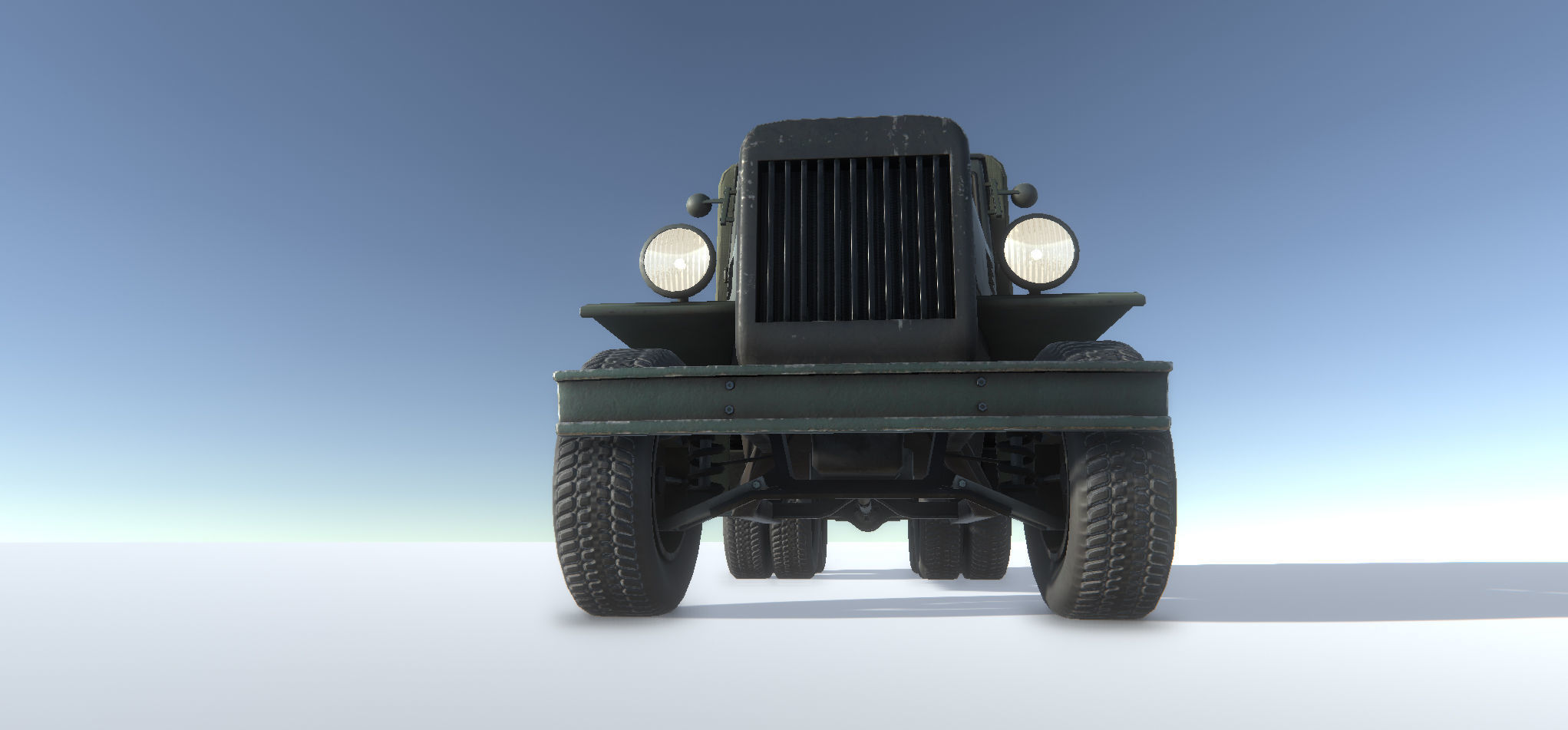 Old Military Trucks Set Low-poly 3D model_18