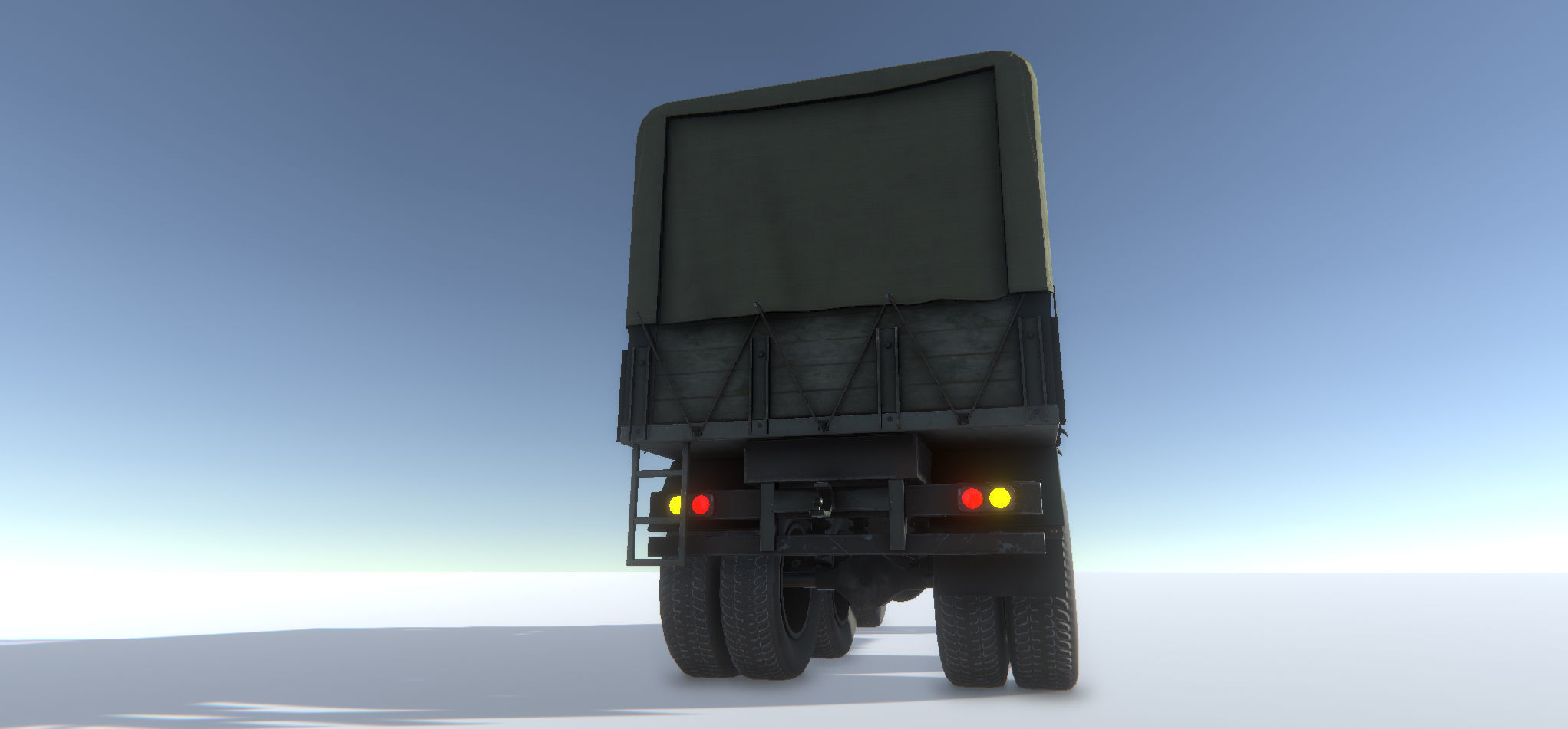 Old Military Trucks Set Low-poly 3D model_5