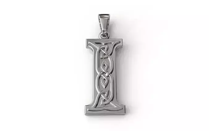 Celtic pendant letter I