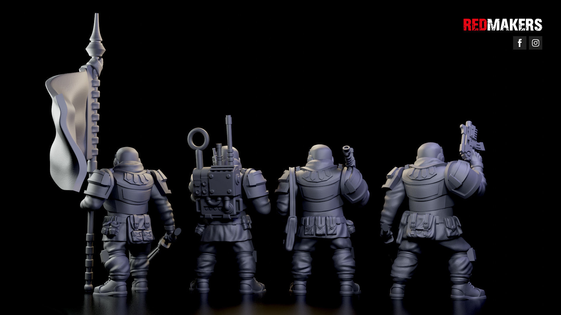 Alpha troops  - Command Squad of the Imperial Force 3D print model_4