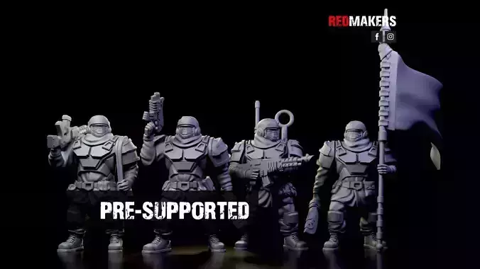 Alpha troops  - Command Squad of the Imperial Force 3D print model