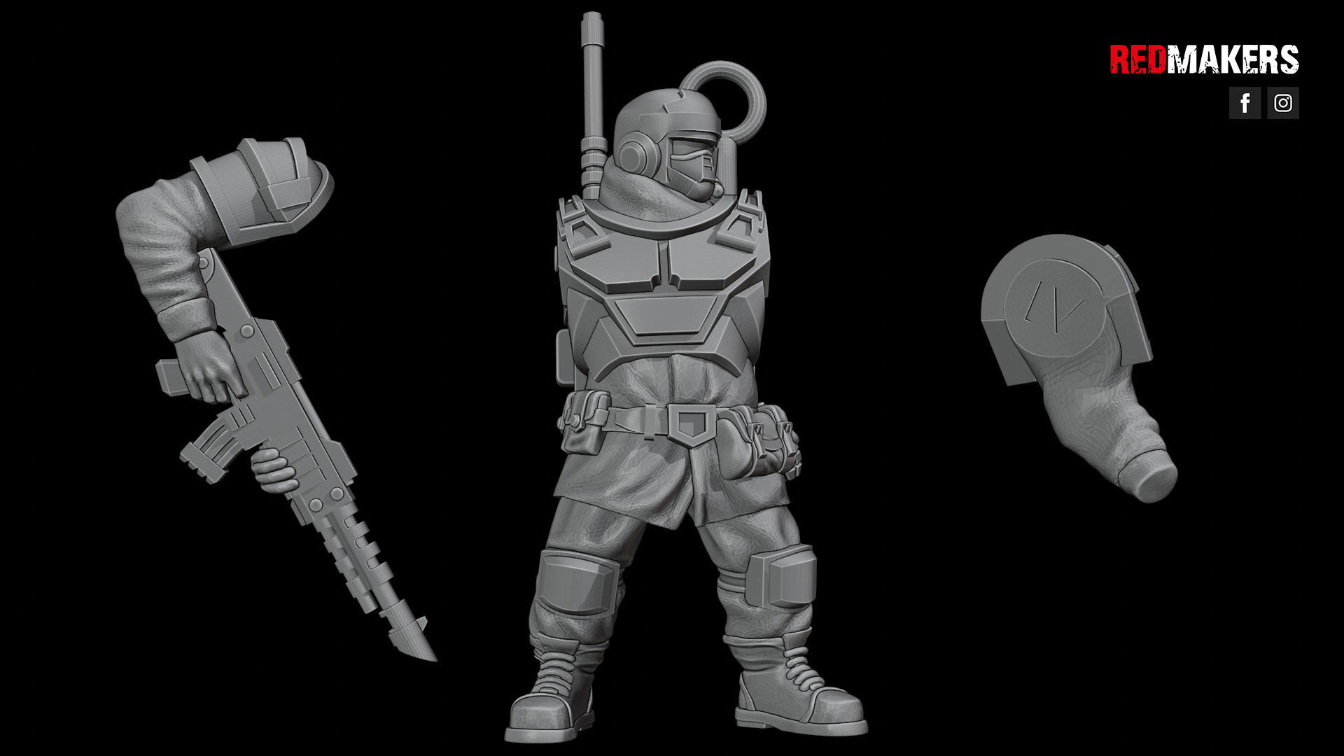 Alpha troops  - Command Squad of the Imperial Force 3D print model_22