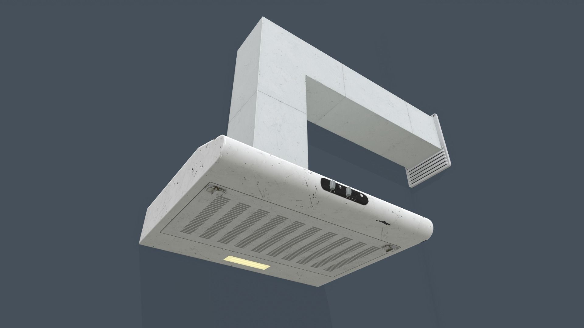 Extractor Hood Low-poly 3D model_3