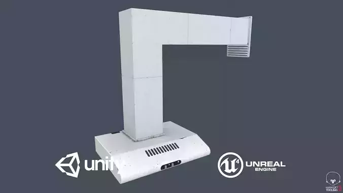 Extractor Hood Low-poly 3D model